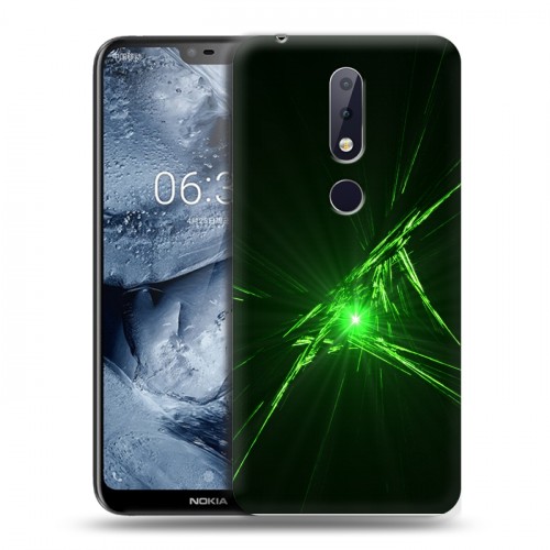 Дизайнерский пластиковый чехол для Nokia 6.1 Plus Абстракции Сияние