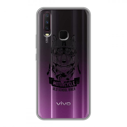 Полупрозрачный дизайнерский силиконовый чехол для Vivo Y17 Волки