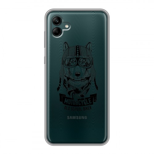 Полупрозрачный дизайнерский силиконовый чехол для Samsung Galaxy A04 Волки