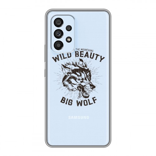 Полупрозрачный дизайнерский пластиковый чехол для Samsung Galaxy A33 5G Волки
