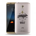 Полупрозрачный дизайнерский пластиковый чехол для ZTE Axon 7 Волки