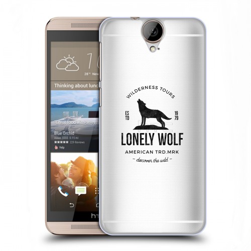 Полупрозрачный дизайнерский пластиковый чехол для HTC One E9+ Волки