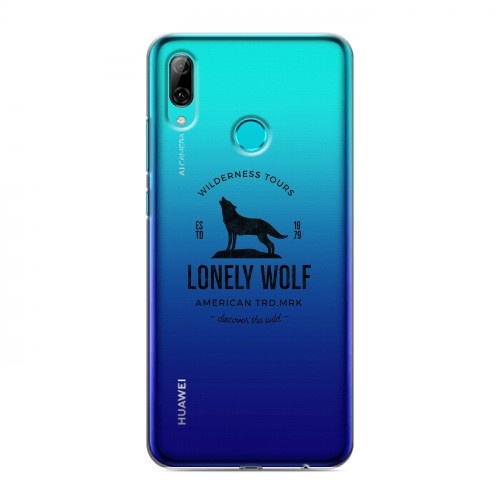 Полупрозрачный дизайнерский пластиковый чехол для Huawei P Smart (2019) Волки