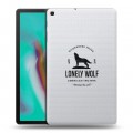 Полупрозрачный дизайнерский пластиковый чехол для Samsung Galaxy Tab A 10.1 (2019) Волки