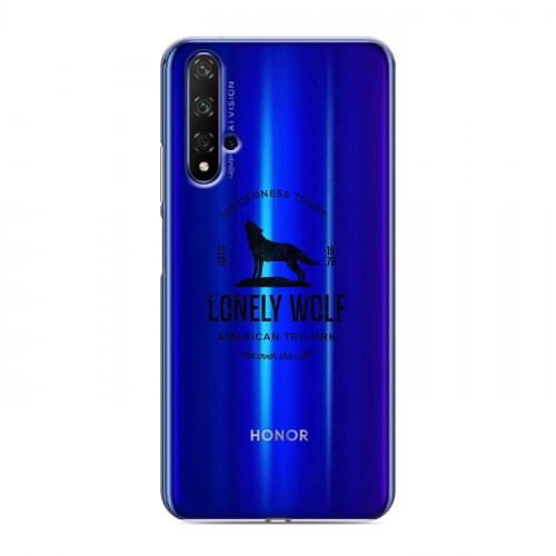 Полупрозрачный дизайнерский пластиковый чехол для Huawei Honor 20 Волки