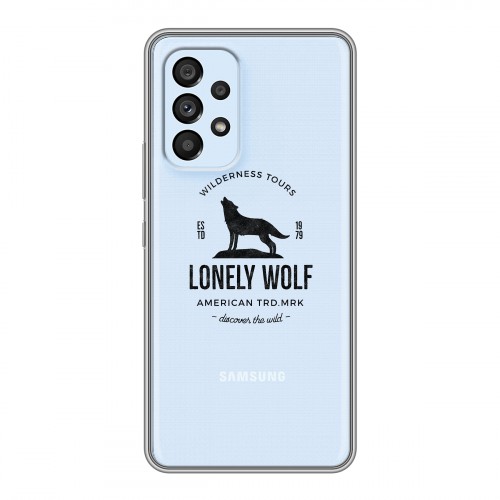 Полупрозрачный дизайнерский силиконовый чехол для Samsung Galaxy A33 5G Волки