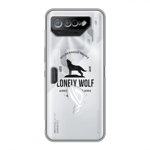 Полупрозрачный дизайнерский силиконовый чехол для ASUS ROG Phone 7 Волки