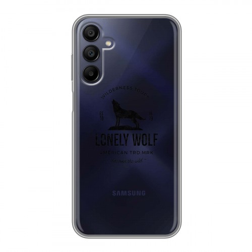 Полупрозрачный дизайнерский силиконовый чехол для Samsung Galaxy A15 Волки
