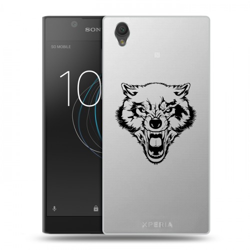 Полупрозрачный дизайнерский пластиковый чехол для Sony Xperia L1 Волки