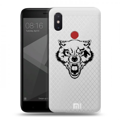 Полупрозрачный дизайнерский пластиковый чехол для Xiaomi Mi8 SE Волки