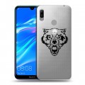 Полупрозрачный дизайнерский пластиковый чехол для Huawei Y6 (2019) Волки