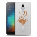 Полупрозрачный дизайнерский силиконовый чехол для Xiaomi RedMi Pro Волки