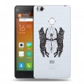 Полупрозрачный дизайнерский пластиковый чехол для Xiaomi Mi4S Волки