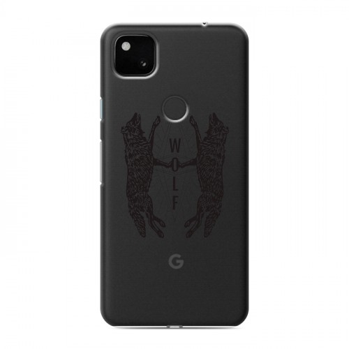 Полупрозрачный дизайнерский пластиковый чехол для Google Pixel 4a Волки