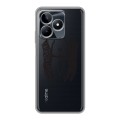 Полупрозрачный дизайнерский силиконовый чехол для Realme C53 Волки