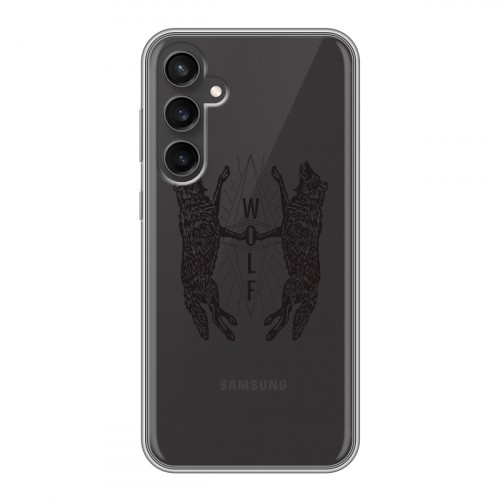 Полупрозрачный дизайнерский силиконовый чехол для Samsung Galaxy S23 FE Волки