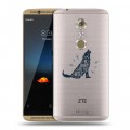 Полупрозрачный дизайнерский пластиковый чехол для ZTE Axon 7 Волки