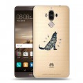 Полупрозрачный дизайнерский пластиковый чехол для Huawei Mate 9 Волки