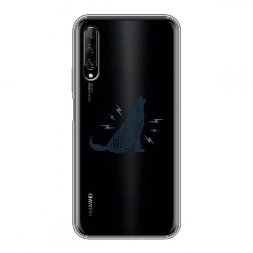 Полупрозрачный дизайнерский пластиковый чехол для Huawei Y9s Волки