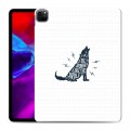 Полупрозрачный дизайнерский пластиковый чехол для Ipad Pro 12.9 (2020) Волки