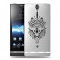 Полупрозрачный дизайнерский пластиковый чехол для Sony Xperia S Волки