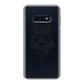 Полупрозрачный дизайнерский силиконовый чехол для Samsung Galaxy S10e Волки