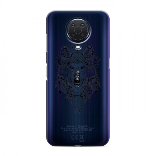 Полупрозрачный дизайнерский силиконовый чехол для Nokia G20 Волки