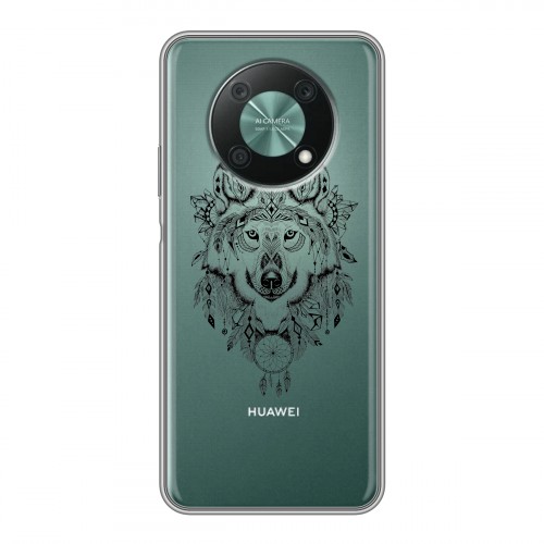 Полупрозрачный дизайнерский пластиковый чехол для Huawei Nova Y90 Волки