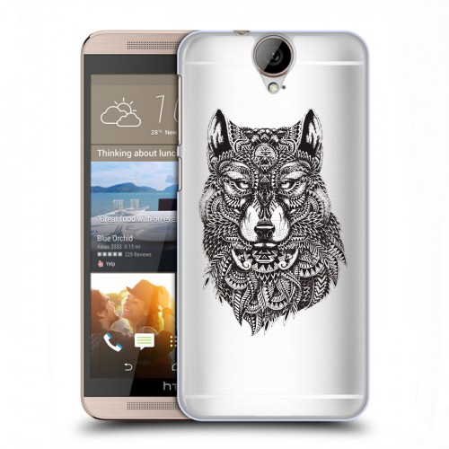 Полупрозрачный дизайнерский силиконовый чехол для HTC One E9+ Волки
