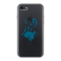 Полупрозрачный дизайнерский силиконовый чехол для Iphone 7 Волки