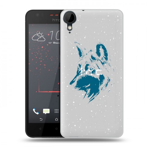 Полупрозрачный дизайнерский пластиковый чехол для HTC Desire 825 Волки