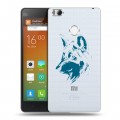 Полупрозрачный дизайнерский силиконовый чехол для Xiaomi Mi4S Волки