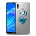 Полупрозрачный дизайнерский пластиковый чехол для Huawei Y6 (2019) Волки