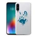 Полупрозрачный дизайнерский силиконовый чехол для Meizu 16T Волки