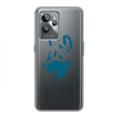 Полупрозрачный дизайнерский силиконовый с усиленными углами чехол для Realme GT2 Pro Волки