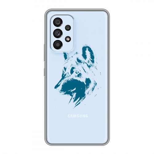 Полупрозрачный дизайнерский силиконовый чехол для Samsung Galaxy A33 5G Волки