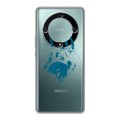Полупрозрачный дизайнерский пластиковый чехол для Huawei Honor X9a Волки