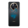 Полупрозрачный дизайнерский пластиковый чехол для Huawei Nova Y91 Волки