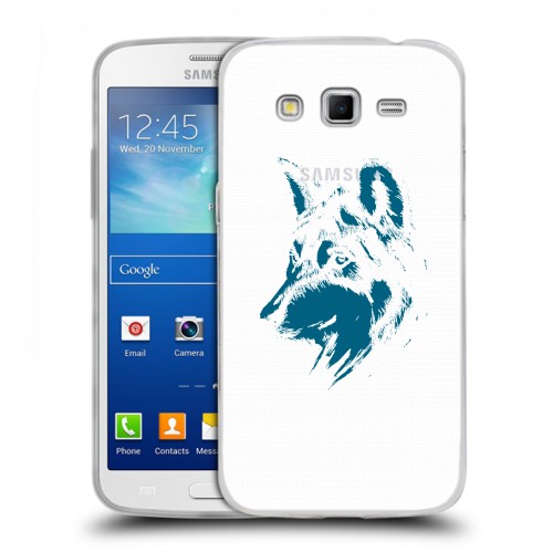 Полупрозрачный дизайнерский пластиковый чехол для Samsung Galaxy Grand 2 Волки