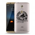 Полупрозрачный дизайнерский пластиковый чехол для ZTE Axon 7 Волки