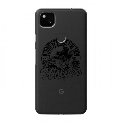 Полупрозрачный дизайнерский пластиковый чехол для Google Pixel 4a Волки