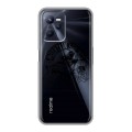 Полупрозрачный дизайнерский пластиковый чехол для Realme C35 Волки