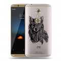 Полупрозрачный дизайнерский пластиковый чехол для ZTE Axon 7 Волки