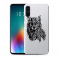 Полупрозрачный дизайнерский силиконовый чехол для Meizu 16T Волки