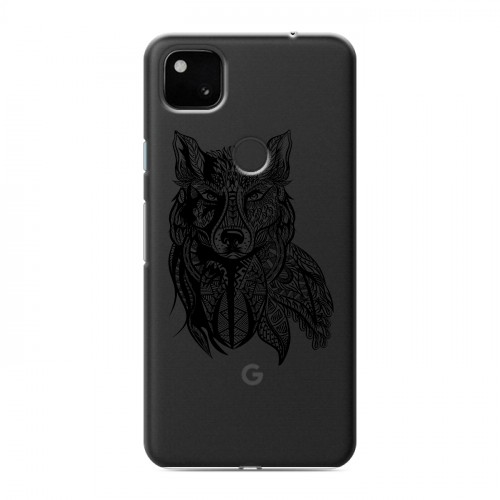 Полупрозрачный дизайнерский пластиковый чехол для Google Pixel 4a Волки