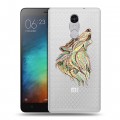 Полупрозрачный дизайнерский силиконовый чехол для Xiaomi RedMi Pro Волки