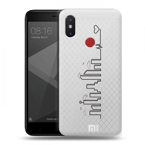 Полупрозрачный дизайнерский пластиковый чехол для Xiaomi Mi8 SE Прозрачные города