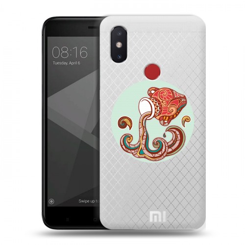 Полупрозрачный дизайнерский силиконовый чехол для Xiaomi Mi8 SE Прозрачные знаки зодиака