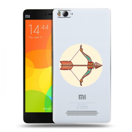 Полупрозрачный дизайнерский пластиковый чехол для Xiaomi Mi4i Прозрачные знаки зодиака