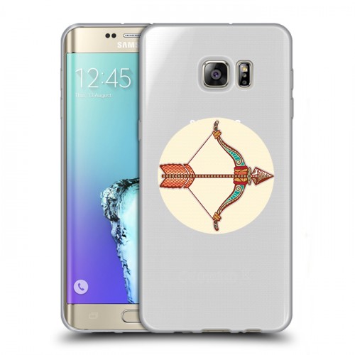 Полупрозрачный дизайнерский пластиковый чехол для Samsung Galaxy S6 Edge Plus Прозрачные знаки зодиака